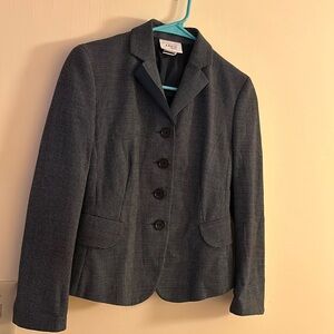 Akris Punto Suit Jacket Womens Size 2 Navy, White